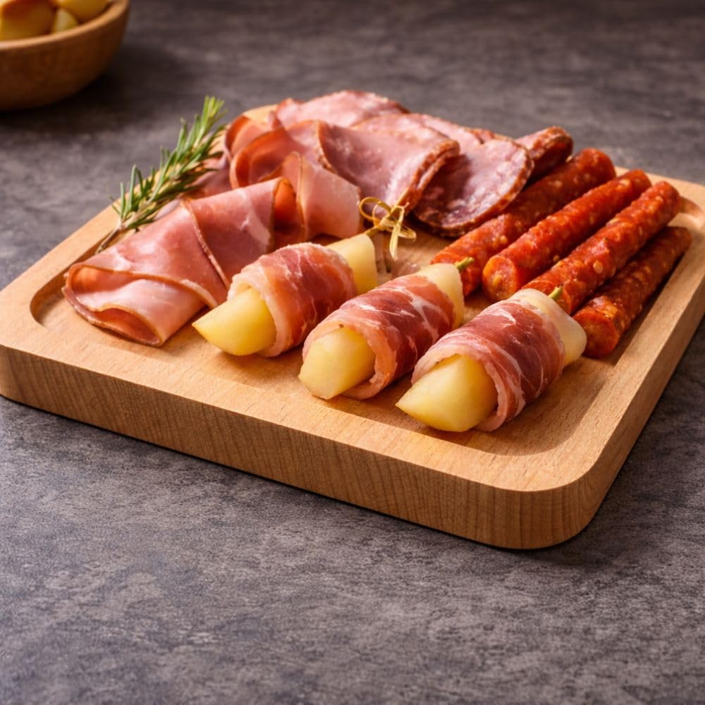 JO! Small Glass Bowls Set with Wooden Serving Tray - Set of 9 Mini Glass Dipping Bowls (1 oz) with Charcuterie Board - Ideal for Party, Snacks and Condiment - Dishwasher & Microwave Safe