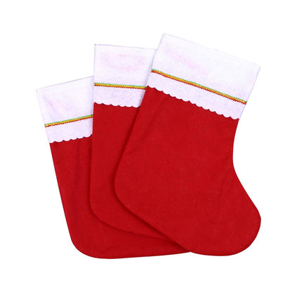 Cooraby 16 Pack Red Felt Christmas Stockings 9 Inches Xmas Fireplace Hanging Stockings Holiday Decorations Stockings for Christmas Decorations