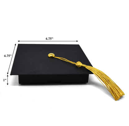 Graduation Gift Card Box Holder Cap Shaped with Tassel Pack of 6 Grad Gifts Cards Graduate Present Boxes Holders for Graduations Party Supplies
