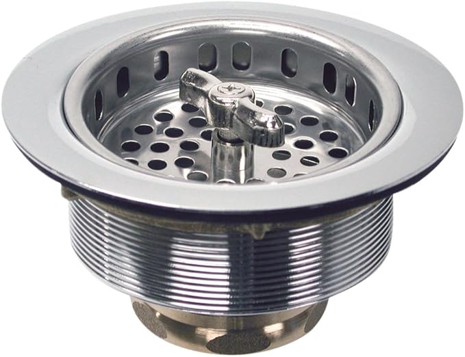 DANCO Twist Tight Kitchen Sink Strainer Assembly, 3-1/2 inch, Stainless Steel