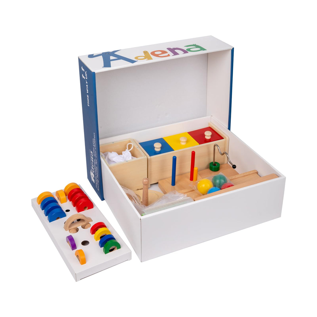 Adena Montessori 10 in 1 Wooden Play Kit 13-15 Months