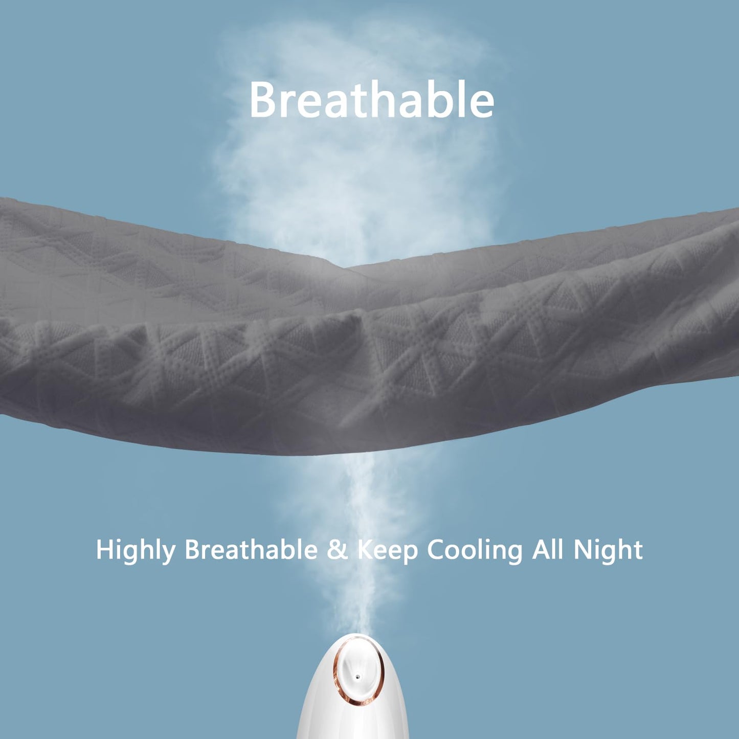 Premium Waterproof Mattress Protector Full Size, Breathable Bed Cover 3D Air Fabric Cooling Mattress Pad Cover Smooth Soft Noiseless Washable, 8''-21'' Deep Pocket (Gray)