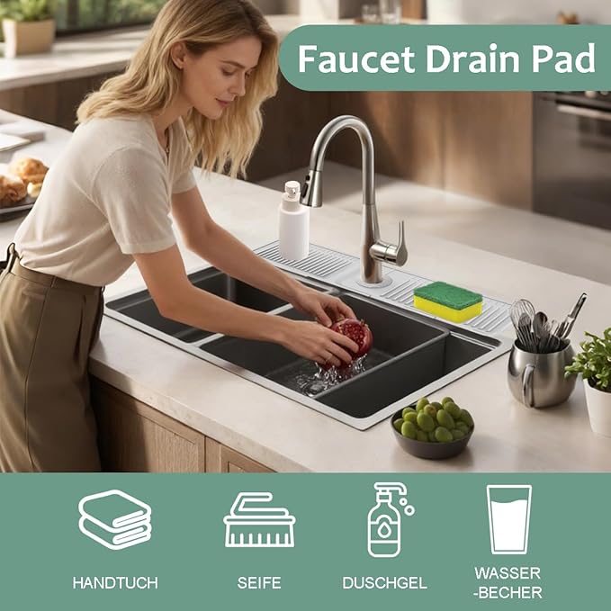 24 Inch Upgraded Draining Mat Folding faucet Mat