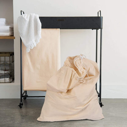 Sweet Needle Pack of 2 Heavy Duty Extra Large Laundry Storage Shopping Bags, 71x91 CM (28x36 IN) 75L - 100% Cotton, Highly durable, Draw-cord with cord-lock, Machine Wash and reusable Travel Bag