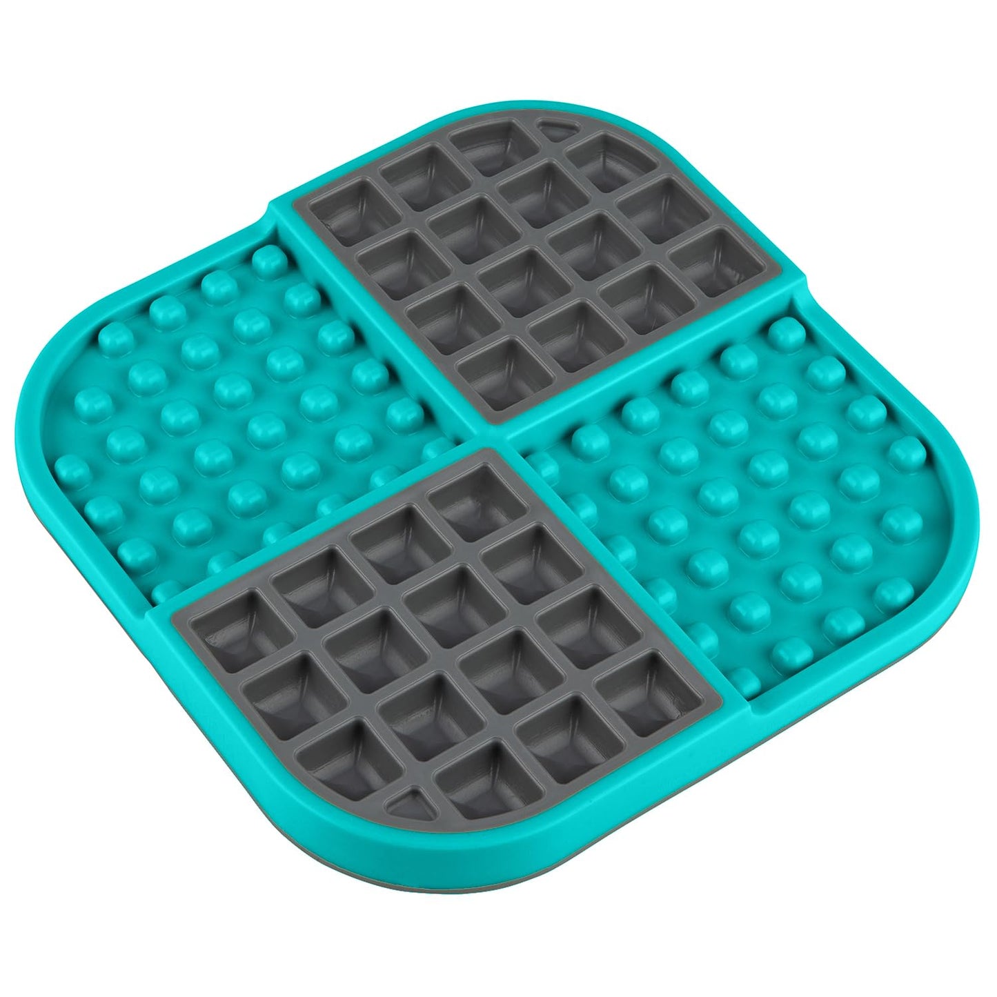 Lickimat Slomo, Dog Slow Feeders Lick Mat, Boredom Anxiety Reducer; Perfect for Food, Treats, Yogurt, or Peanut Butter. Fun Alternative to a Slow Feed Dog Bowl, Turquoise