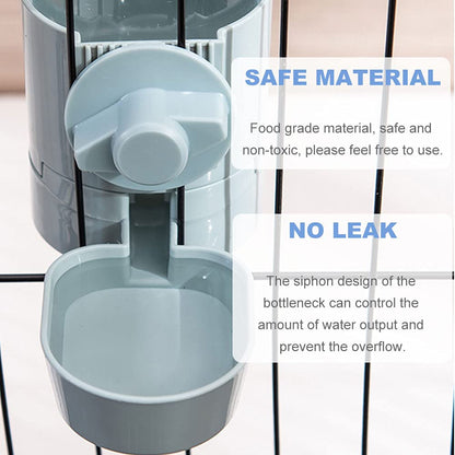 17oz No Leak Rabbit Waterer Feeder, No Drip Water Feeder Water Bowl for Guinea Pig Hamster Chinchilla Ferret Small Animal