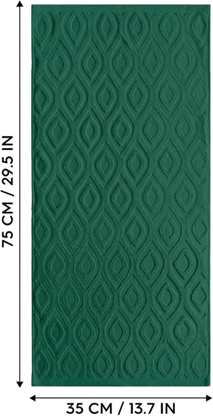Artoid Mode 1 Pc Dark Green 3D Diamond Grid Jacquard Hand Towels