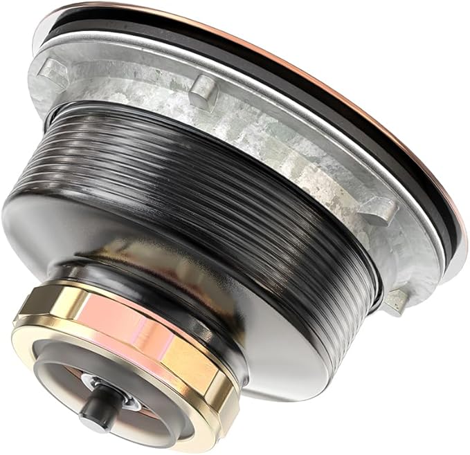 KONE Copper Sink Drain 3.5 Inch Kitchen Sink Drain Assembly Stainless Steel
