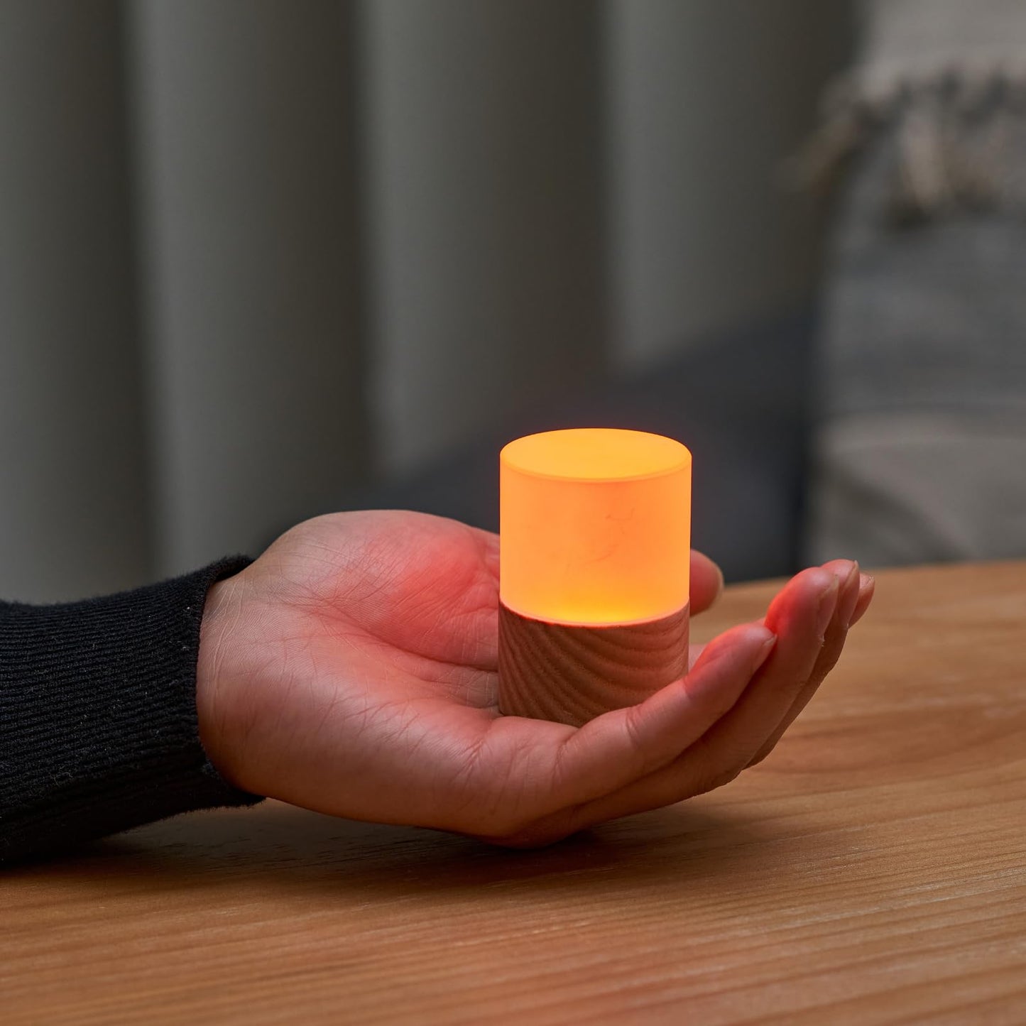 Gingko Lemelia Mini Light – White Ash | Portable LED Mood Lamp with Touch Control, 7 Color Modes, Rechargeable Battery