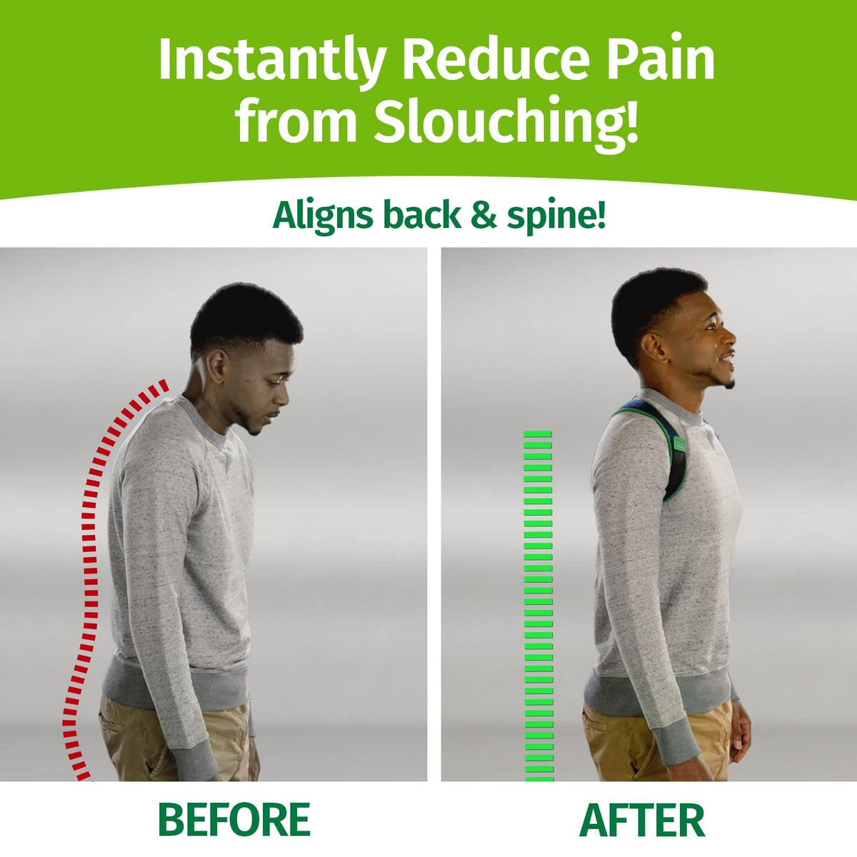 Hempvana Straight 8 Fully Adjustable Lightweight Posture Corrector, AS-SEEN-ON-TV, Helps Relieve Back Strain, Slouching & Text Neck, Moisture-Wicking Hemp Fibers, Eight Points of Support, Unisex