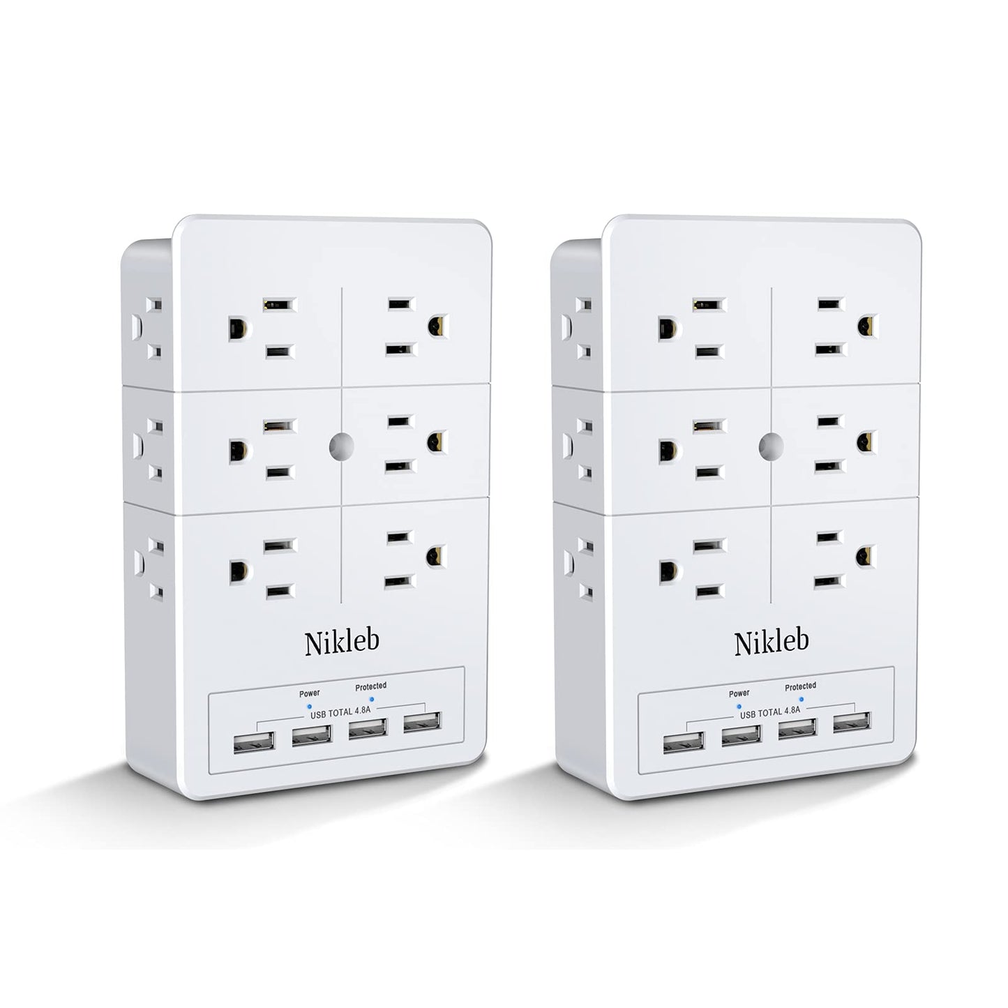 Power Strip 23 in 1, 20 Outlets Surge Protector Wall Mount with 2 USB+1 USB C Ports, Multi Plug Extension Cord 6ft Heavy Duty, Accessories for Gaming, Studio, Home, Office, Desk Organizers