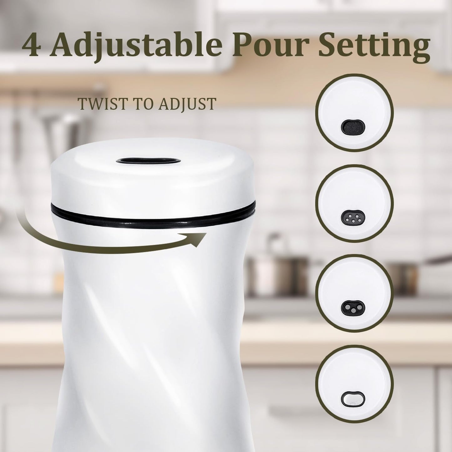 Farmhouse Salt and Pepper Shakers with Adjustable Pour Holes, Refillable Glass Salt Shaker with Stainless Steel Lids by NEODACO, Ideal for Himalayan, Kosher, and Black Pepper (Black & White)