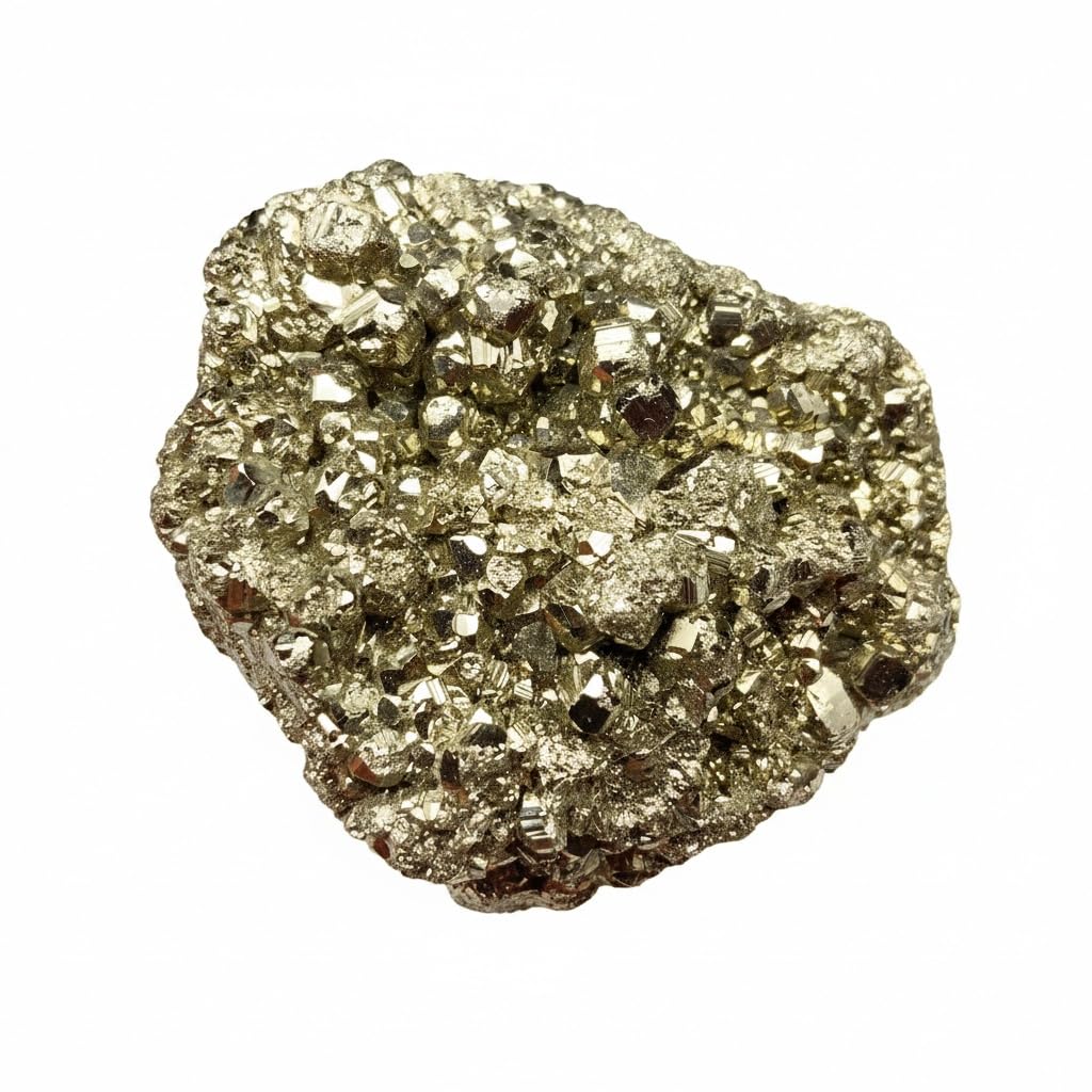 1.8-7.05 Oz Gemstone Natural Pyrite Mineral Specimen, Crystals and Healing Stones DIY Stone Decoration, High-Energy Iron Indoor and Outdoor Garden Fish Tank Landscaping (5.3-7.05 oz)