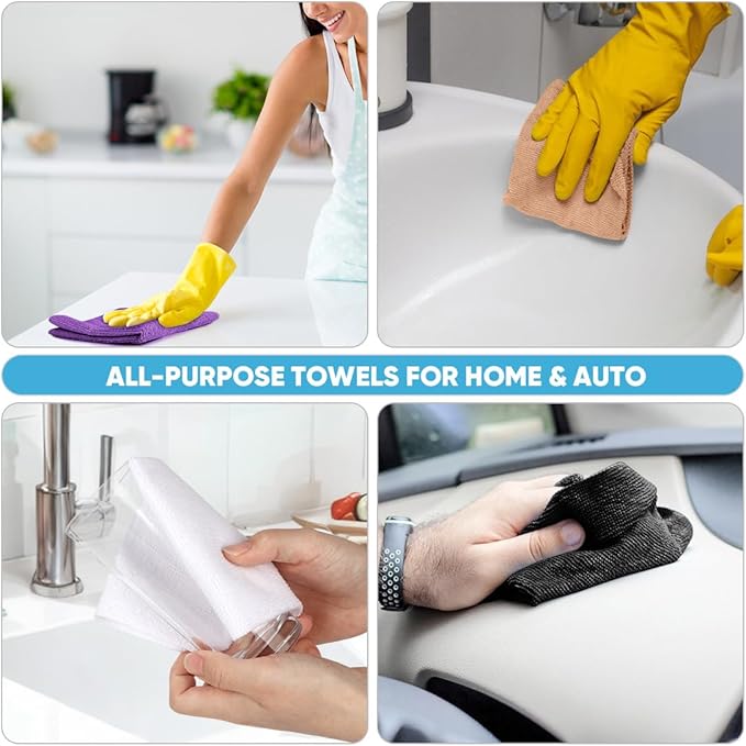 AIDEA Microfiber Cleaning Cloth Roll, Reusable Paper Towels Tear Away Cloth