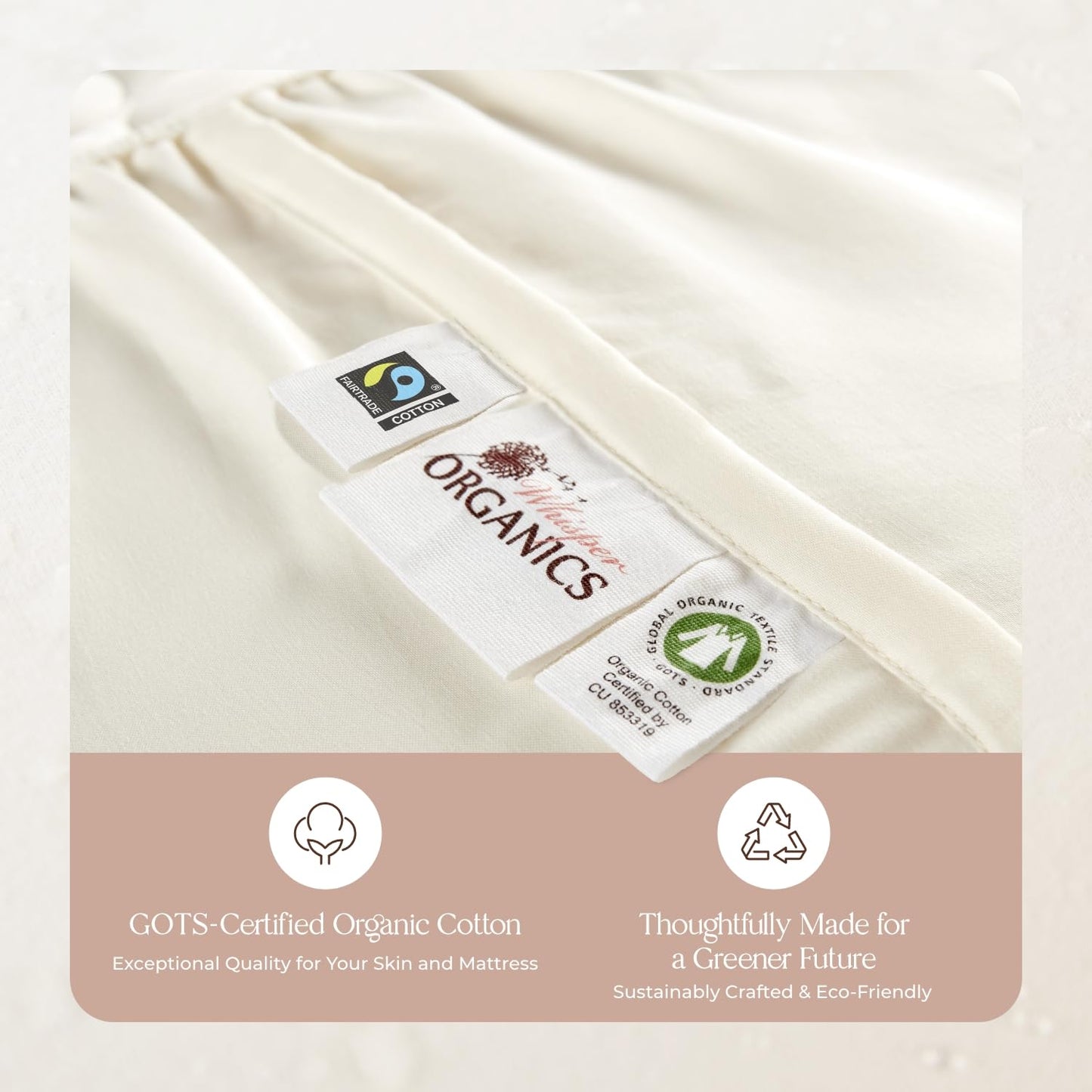 Organic Waterproof Mattress Protector Twin XL - 100% Waterproof Mattress Pad with Quiet & Breathable Triple Layer Protection - Fairtrade & GOTS Certified Durable Machine Washable Design (Twin XL)