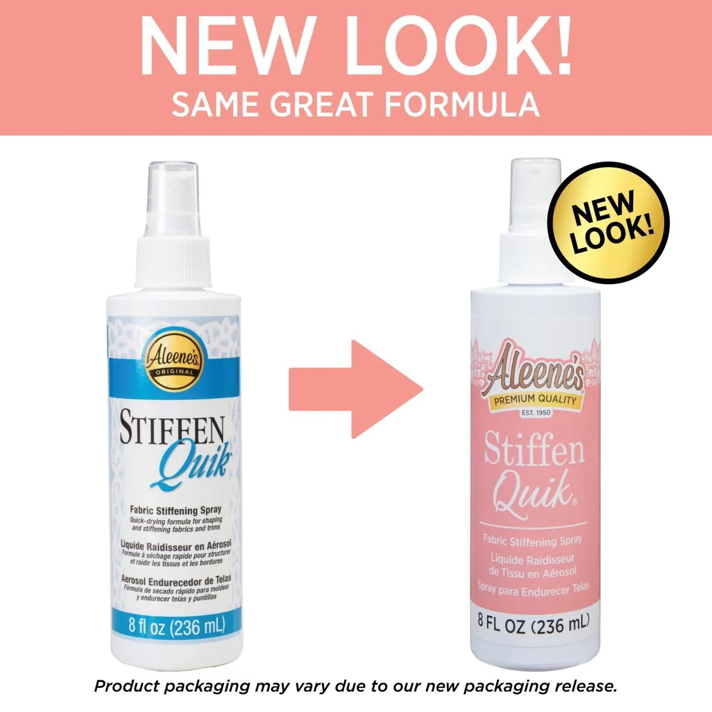 Aleene's 15581 Stiffen-quick Fabric Stiffening Spray (8oz),transparent, 236 ml