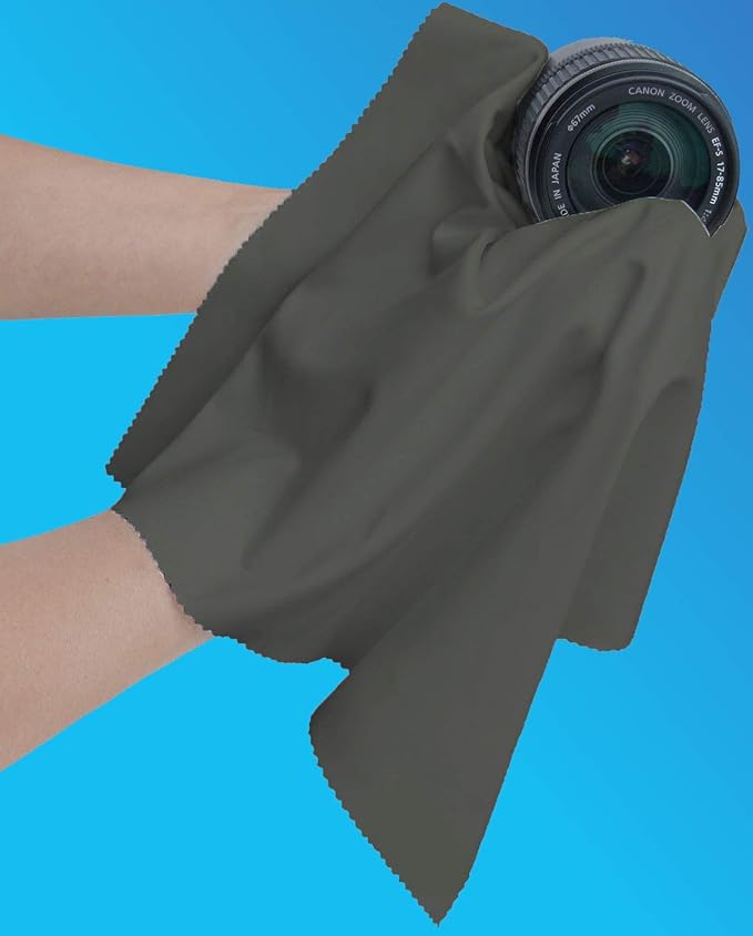 20"x20" Extra Large Oversized Microfiber Cleaning Cloth, Lenses on Cameras