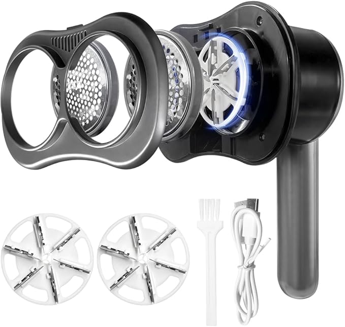 HomeBeyond Dual-Head Fabric Shaver, Electric Lint Remover, Rechargeable Lint