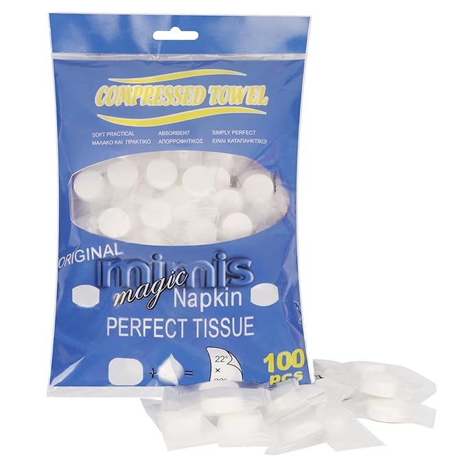 Classycoo Compressed Towel 100 PCS Mini Tablets Disposable Portable Face Towel