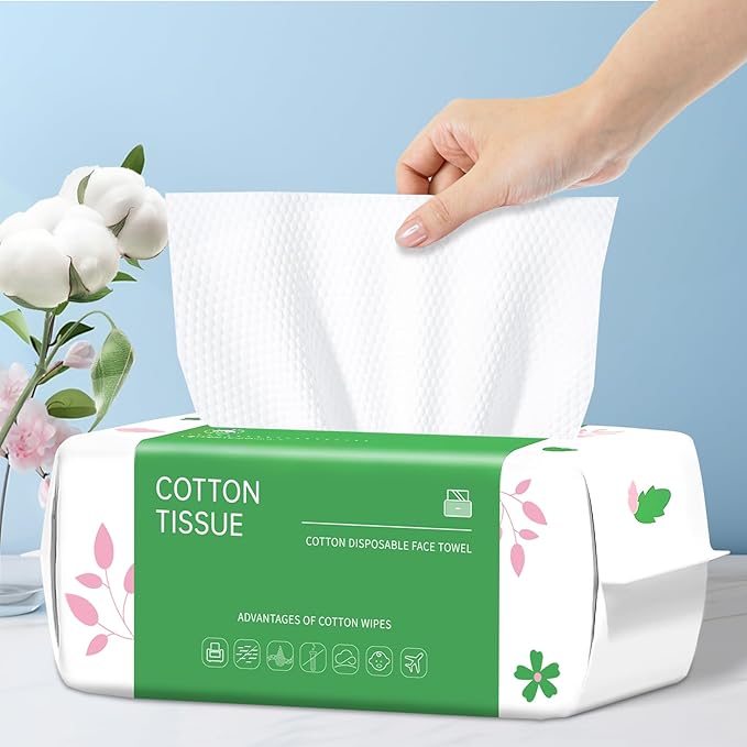 Disposable Face Towel, for Washing Soft Cotton Dry Wipes Facial Cloths