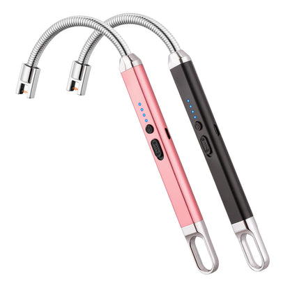 MEIRUBY 2 Pack Electric Candle Lighter, Birthday Christmas Stocking Stuffers Gifts for Women Mom Men Wife Sister, USB Arc Rechargeable Windproof Long Lighter for Candle BBQ Housewarming Gift Idals