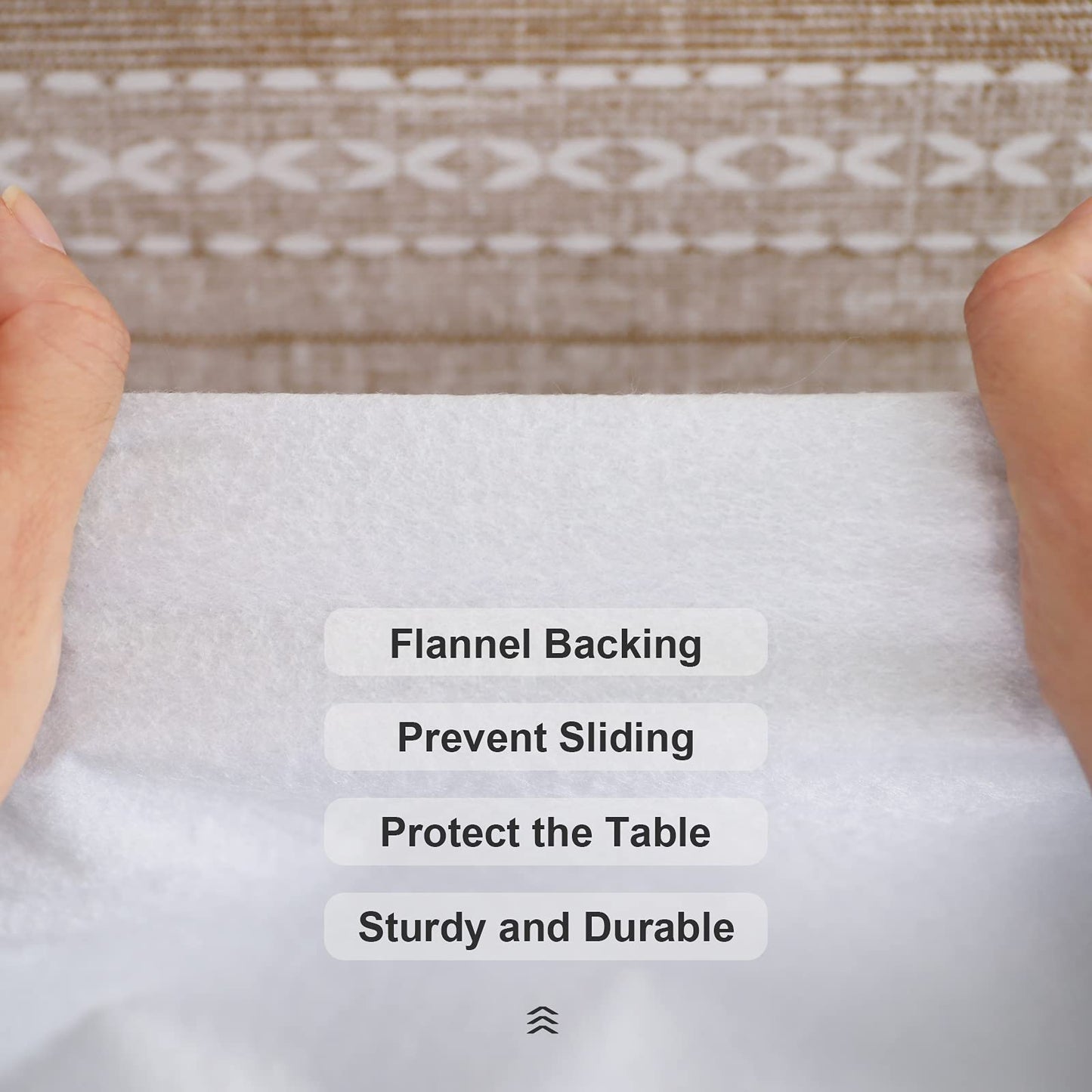 Vonabem 100% Waterproof Rectangle PVC Tablecloth, Vinyl Table Cloth Cover Oil Proof Spill Proof Wipeable Table Cloths for Indoor and Outdoor Use(Brown,60X84IN)