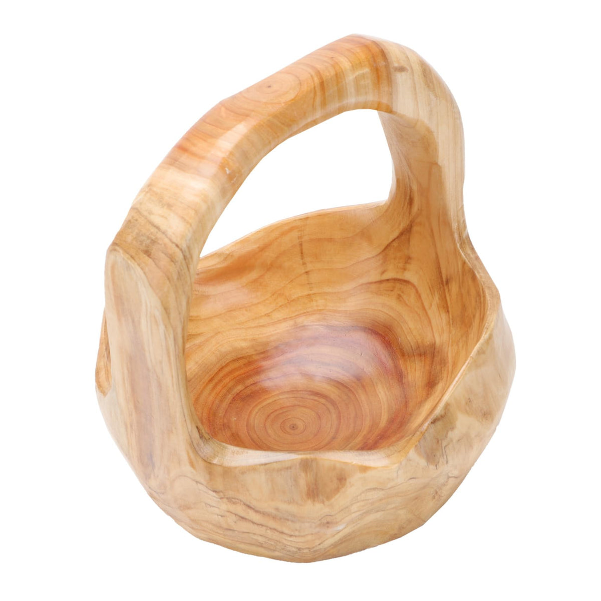 SOLUSTRE Wooden Fruit Basket Kitchen Serving Tray Decorative Bowl Appetizer Tray Creative Root Carving Bowl Snack Plate for Parties Style