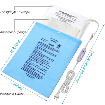 Boncare Stay On NO Auto-Off Hot Heating Pad for Cramps and Back Pain Relief Boncare Fomentera Electrica Lumbar Moist & Dry Heat Washable Cover (Sky Blue) (12"x15", 1.00, Count)
