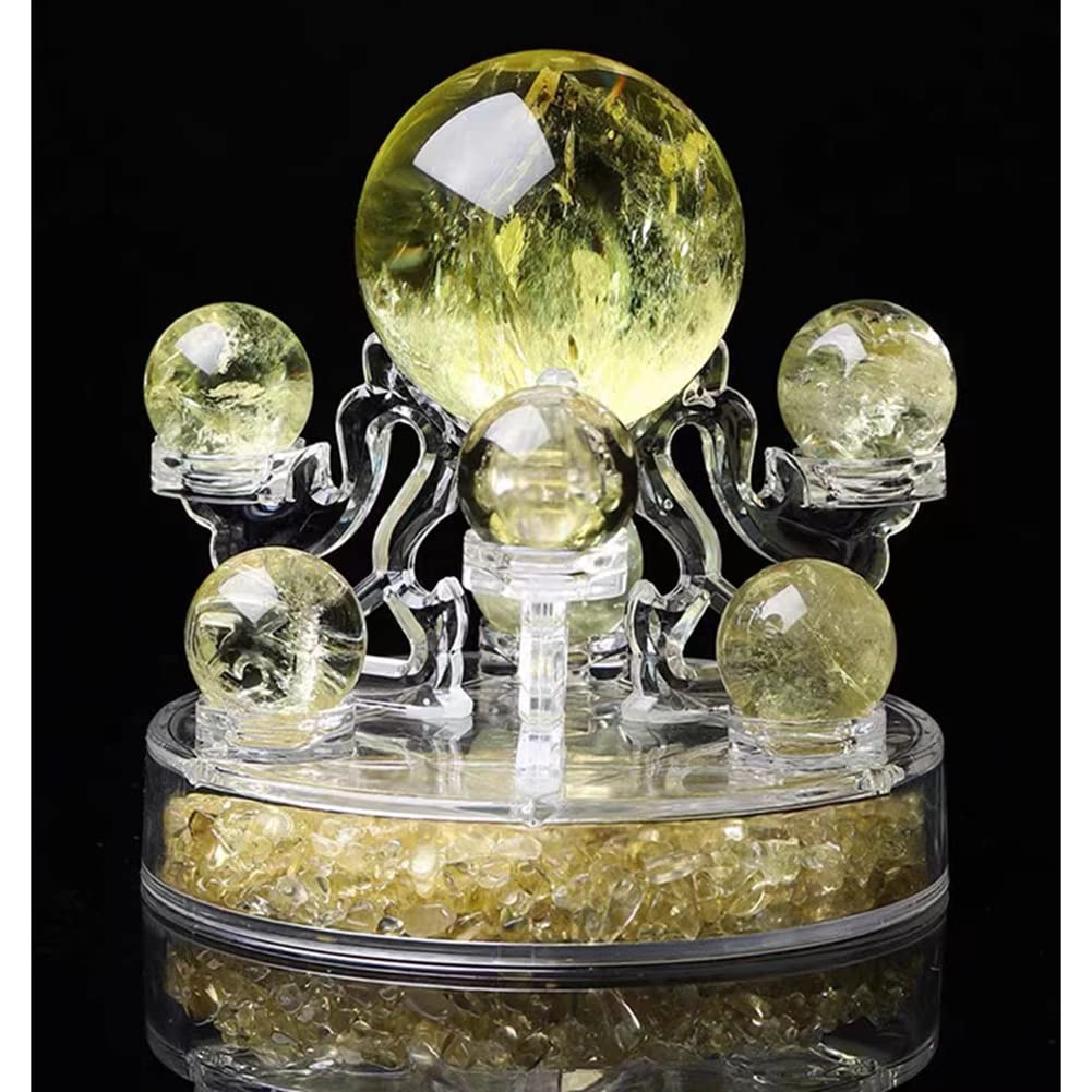 NEBAISEN Acrylic Crystal Ball Base Display Stand Transparent Glass Sphere Ball Holder Stand for 7 Pieces Balls Desktop Ornament