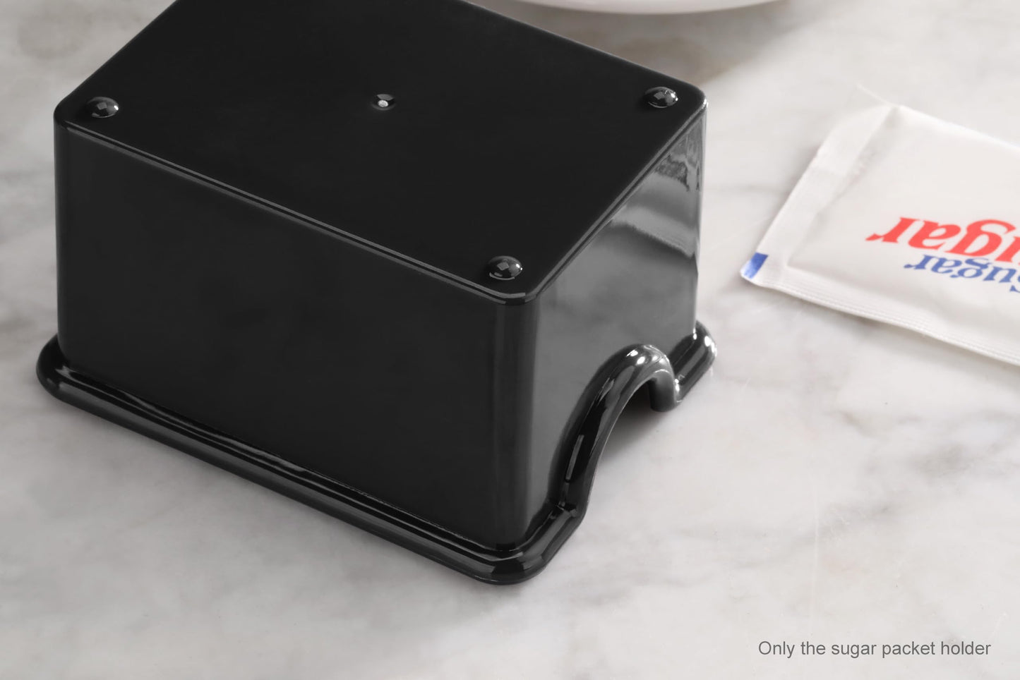 New Star Foodservice Restaurant-Grade Black Plastic Sugar Packet Holder, SAN Material, Set of 24