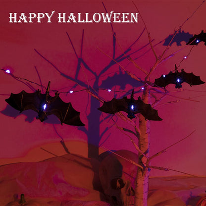 BOHON Halloween Lights String 30 LEDs Bat Fairy Lights with Remote 12 Lighting Modes Battery Operated String Lights for Outdoor Indoor Party Patio Halloween Decoration