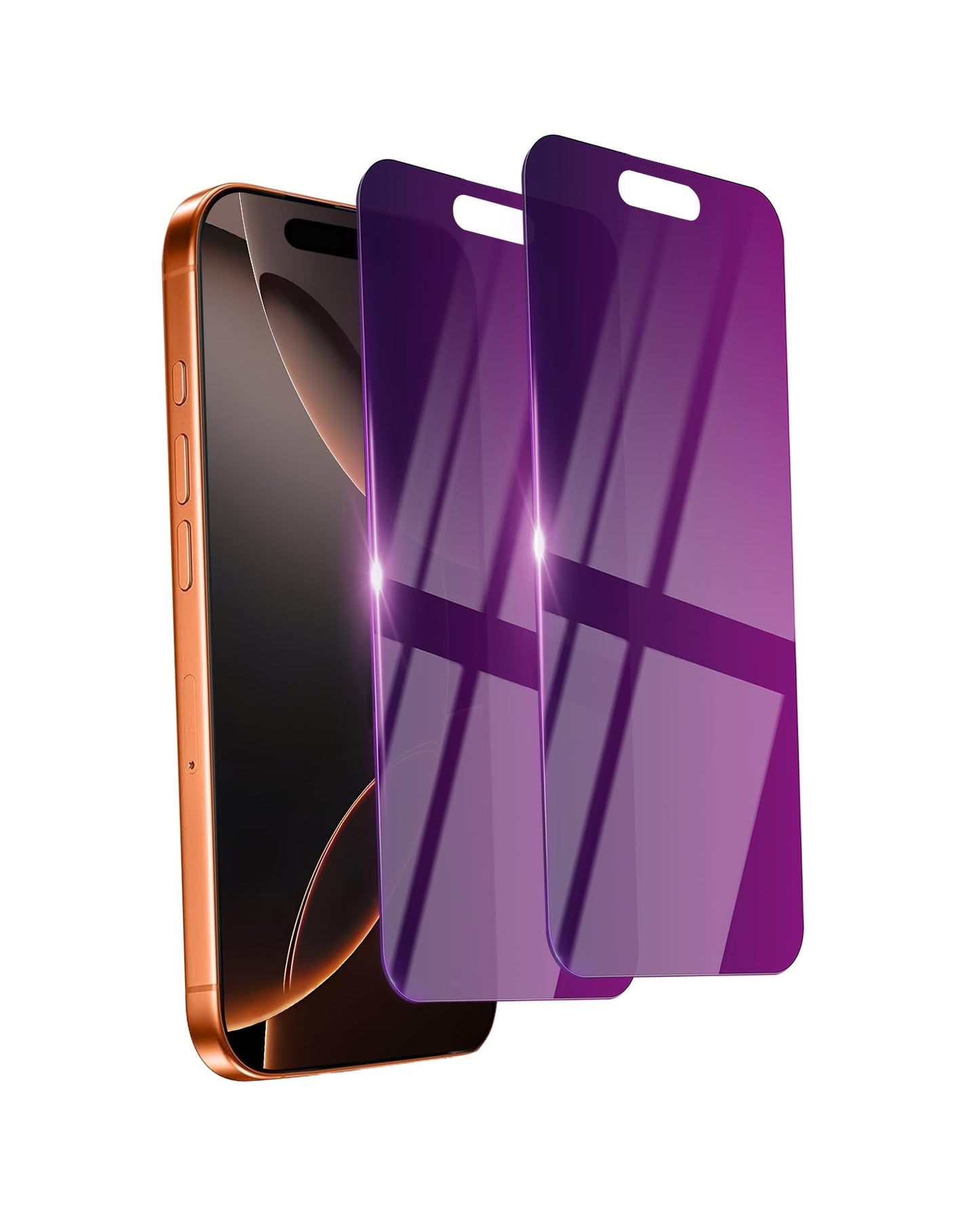 2 Pack Privacy Screen Protector for iPhone 16 Pro Max Tempered Glass 6.9inch Private Saver Anti-Spy Eye Protection Anti-Scratch Full Coverage