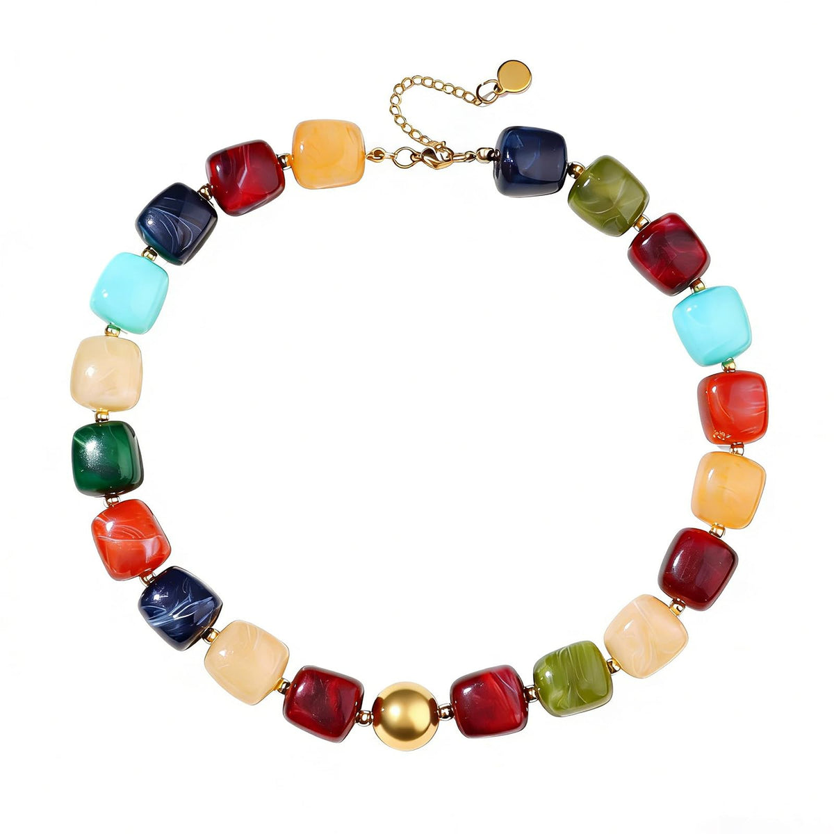 joymiao Beaded Necklaces for Women Trendy Statement Necklace Chunky Big Colorful Beaded Necklace Summer Necklaces Beach Boho Jewelry