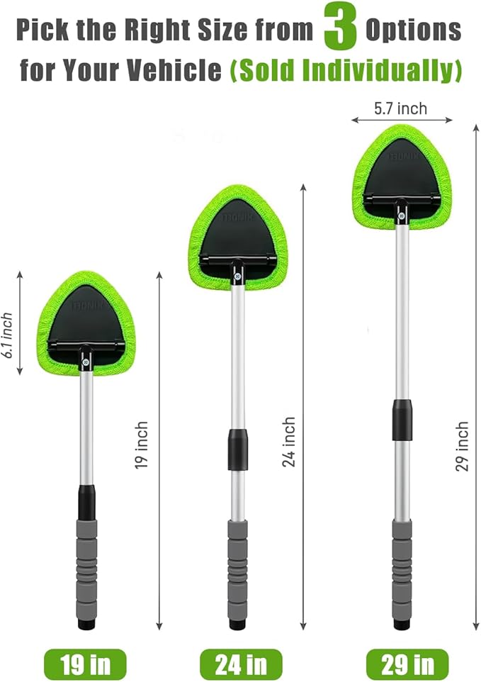 XINDELL Windshield Cleaner Tool – Car Interior Window Cleaning Kit