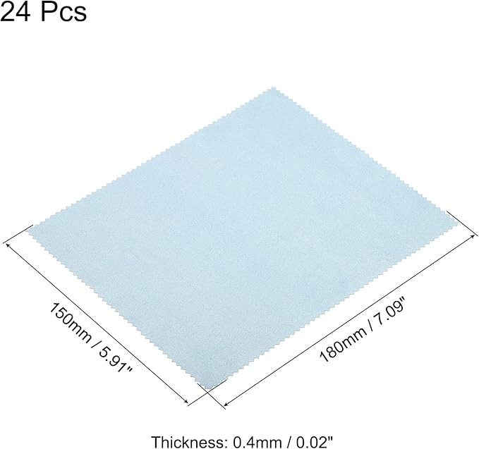 PATIKIL Eyeglass Microfiber Cleaning Cloth 7"x6", 24 Pack Glasses Cleaning