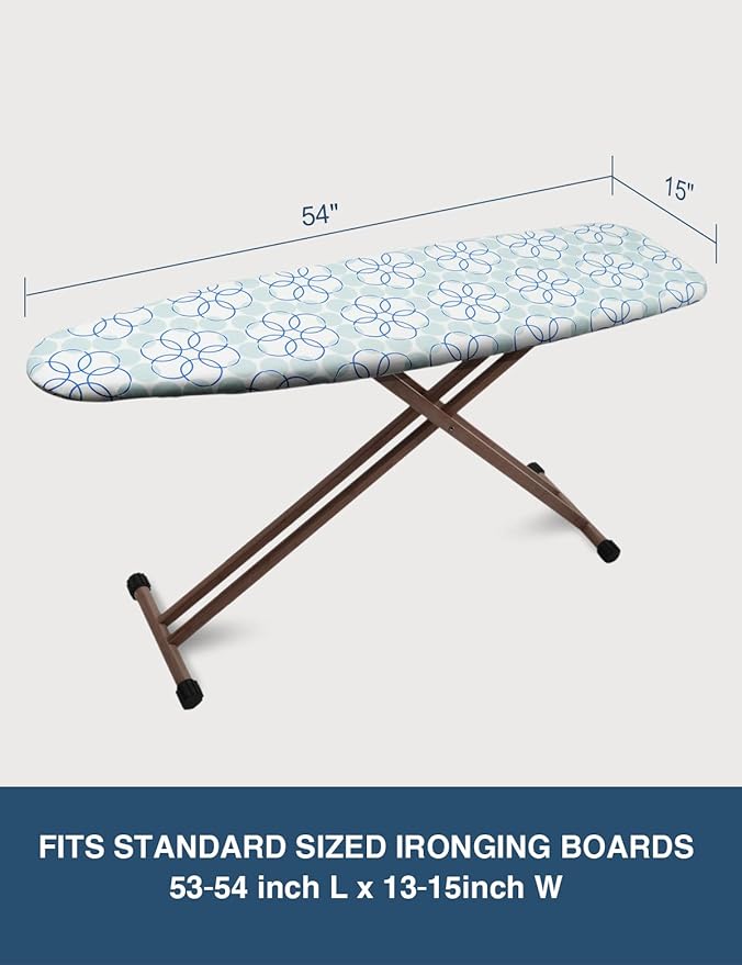 Ironing Board Cover and Pad, Resist Scorching and Staining, 15x54 Reflective