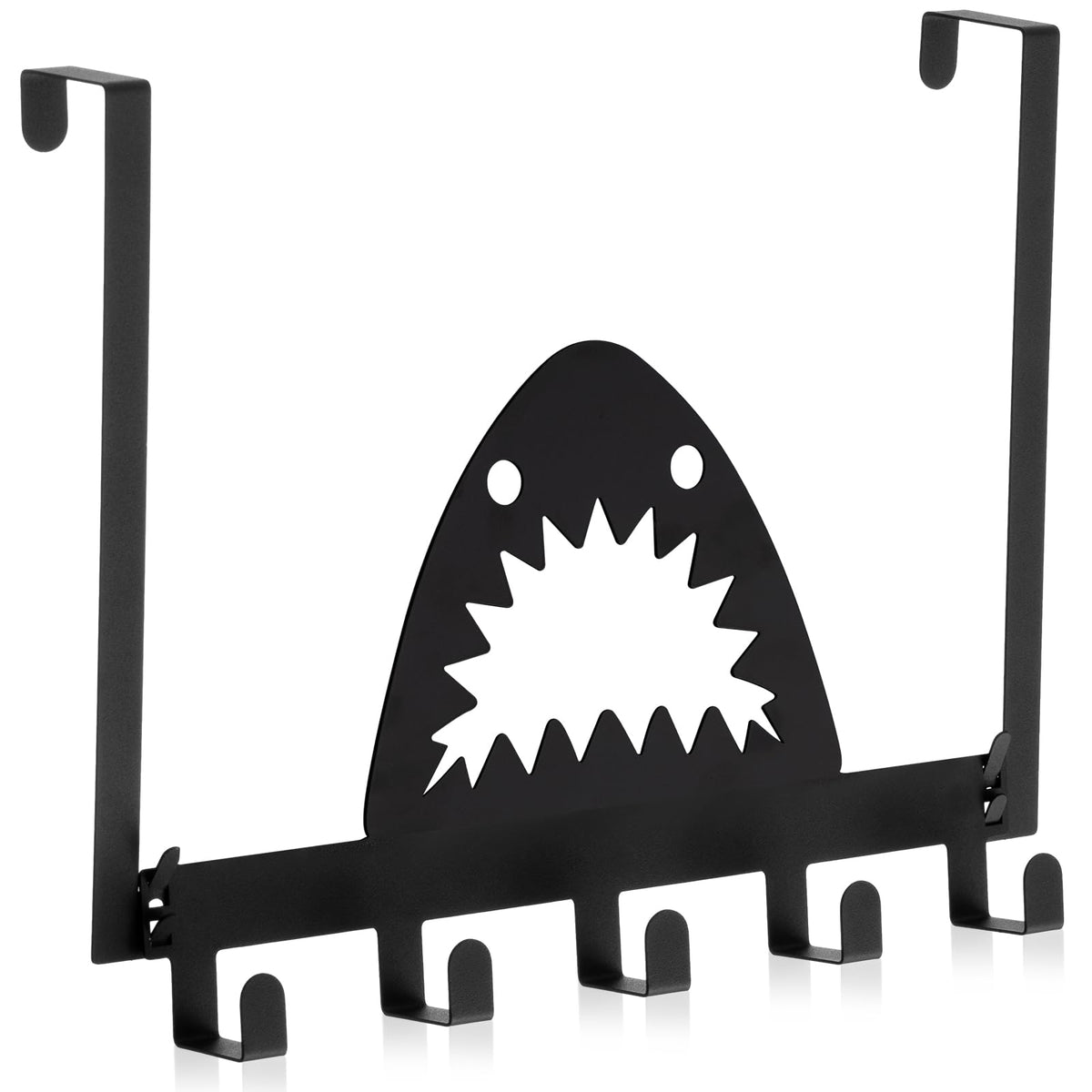 Reallnaive Shark Over The Door Hooks Bathroom Decoration Hanger Wall Mount Art Funny Rack Holder for Towel, Hat, Coat, Cloth, Keychain, Bag, Christmas Gift