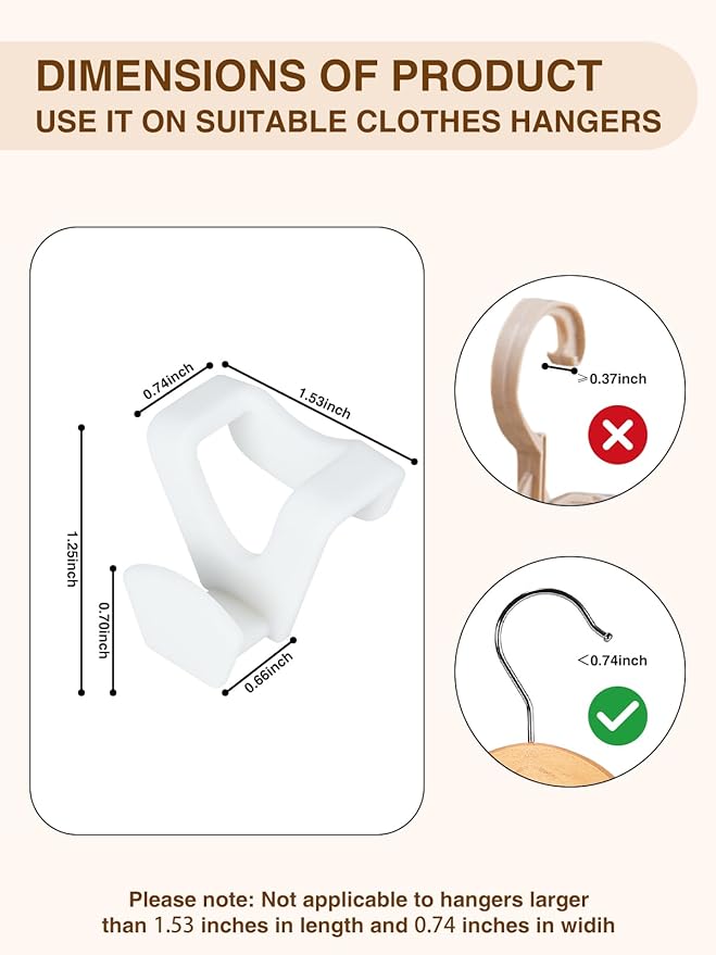 Smartor Clothes Hanger Connector Hooks 30 Pack, Closet Storage and Organization