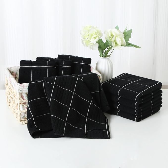 Glynniss Kitchen Towels and Dishcloths Set, Absorbent Dish Towels and Dish