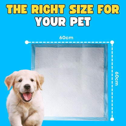 Bazaar Large Puppy Pads 100 Pack Disposable Puppy Training Pads 60x60cm | Highly Absorbent Leak-Proof Dog Training Pads | Premium Quality Quick-Dry Dog Pads (60x60cm - 100 Count)