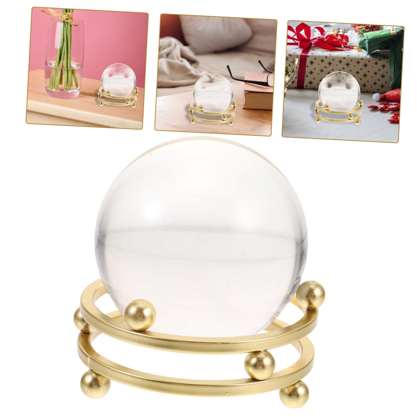 JECOMPRIS Crystal Sphere Decoration with Stand Elegant Crystal Ball for Home and Office Desktop Ornament Design for