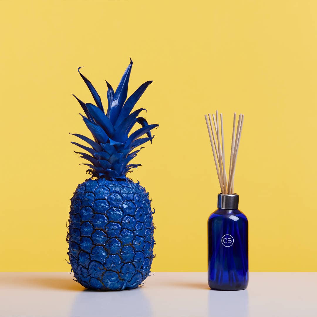Capri Blue Volcano Reed Diffuser Set - Includes Reed Diffuser Sticks, Fragrance Oil, and Glass Bottle - Luxury Scented Room Fresheners - Cobalt Blue (8 fl oz)