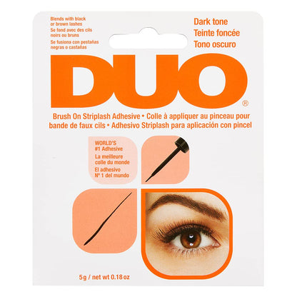 Duo Black Lash Glue, Striplash Adhesive, Latex Free, Rapid Dry, Easy Use, Dries Dark, False Eyelash Glue, All-Day Wear, Sets in Seconds, Strong Hold, Water-Resistant, 5 g, (Pack of 1)