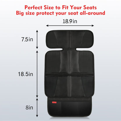 Car Seat Protector - Children Seat Protection Mat - Car Seat Protector for Baby Child Car Seats - Auto Seat Cover Mat for Under Carseat with Thickest Padding to Protect Leather & Fabric Upholstery