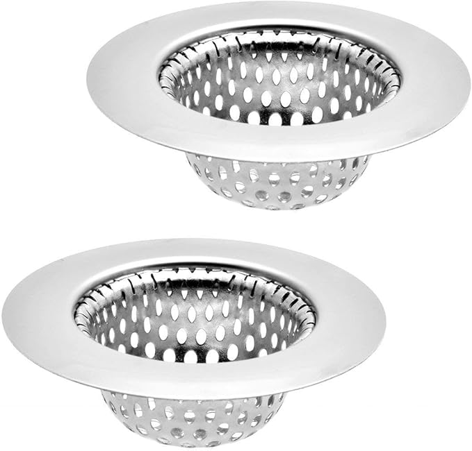 2 Pack - 2.75" Top / 1.5" Basket, Stainless Steel Slop, Kitchen and Bathroom