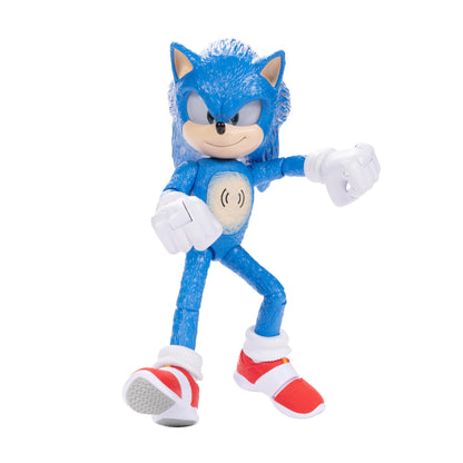 Sonic The Hedgehog 3 Ultimate Talking Sonic 34cm / 12-Inch Figure, Features 30+ Iconic and Humorous Phrases and Sounds from the Movies, Light-Up Eyes and Quills