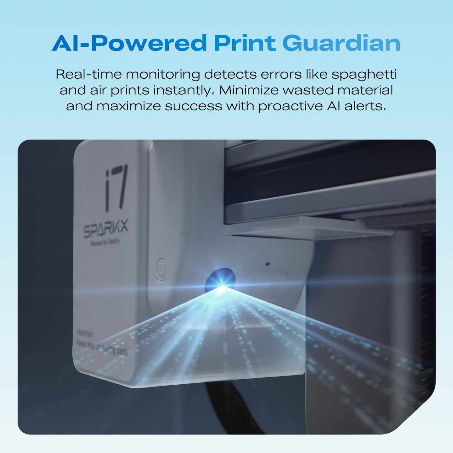 Creality SPARKX i7 Combo 3D Printer, Beginner-Friendly Multi-Color 3D Printer with AI Camera, Auto Leveling, Automatic Filament System, Direct Drive Extruder, WiFi Monitoring, 260×260×255mm