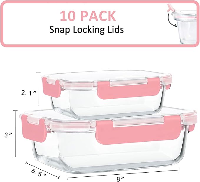 M MCIRCO [10-Pack Meal Prep Containers
