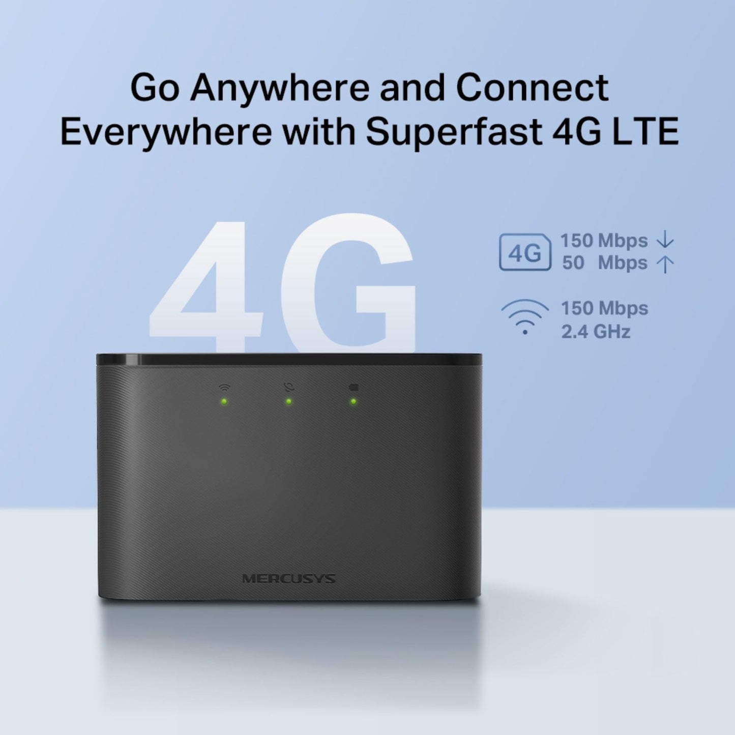 MERCUSYS MT110 Mifi Portable WiFi 4G LTE Router, Fast150 Mbps Speeds, 2200mAh Battery for up to 10 Hours, 4G Router with Sim Slot,Connect up to 10 Devices Simultaneously, App Easy Control