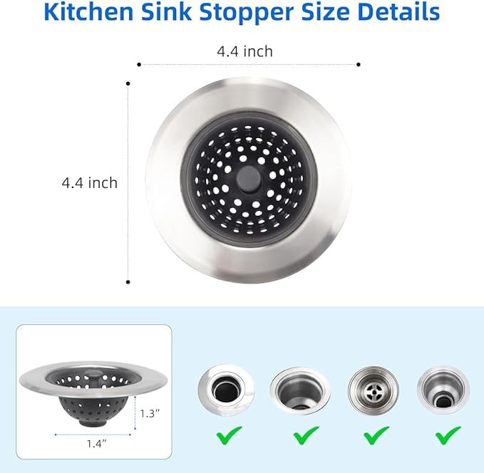 Mi hogar 2 Pack Silicone Sink Strainer